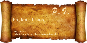 Pajkos Ilona névjegykártya